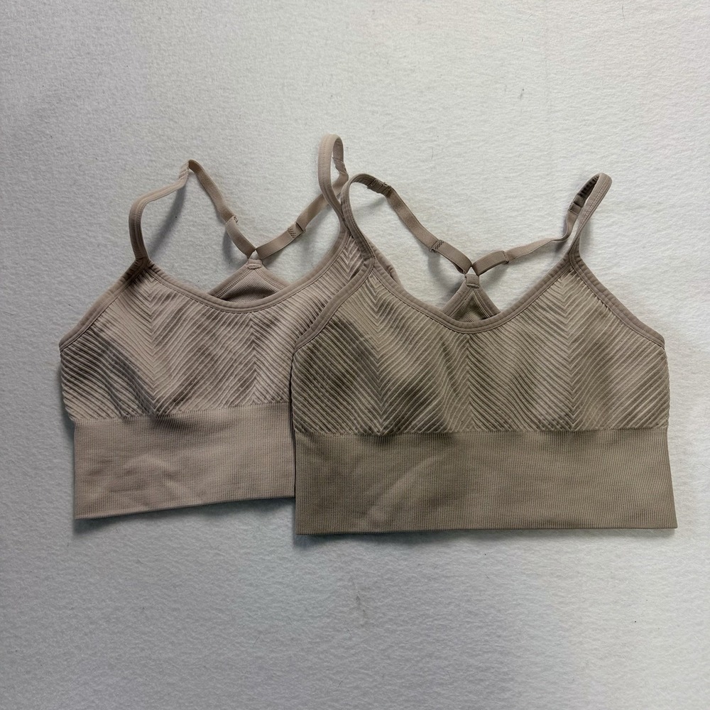 Pro Fit Seamless Bra Bundle Size Medium Nude Beige Wireless Comfort Set